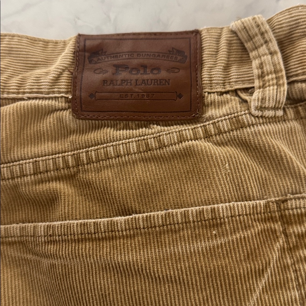 Classic Tan Corduroy Pants for Men by Polo